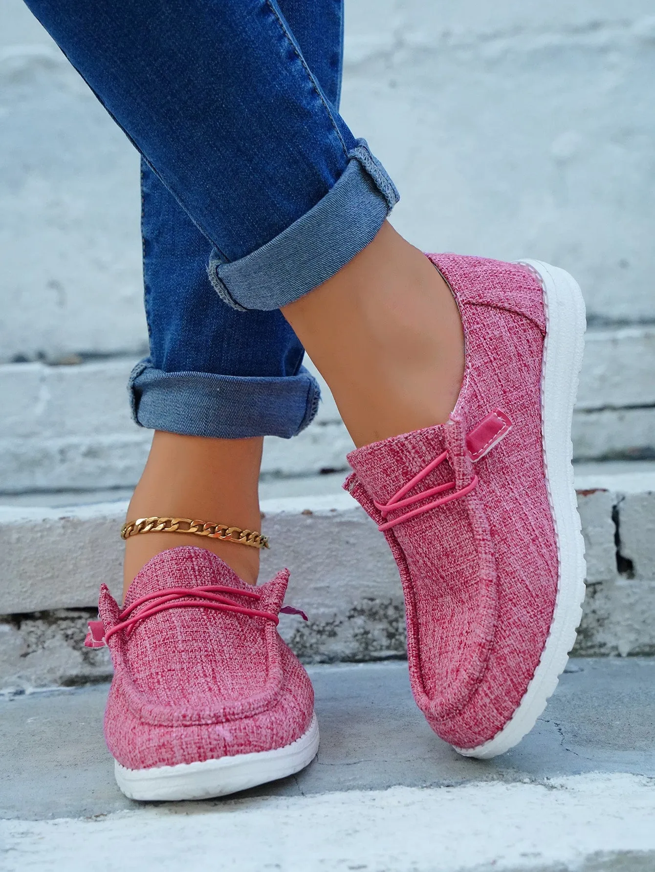 Casual Shoes with Lace Up Front