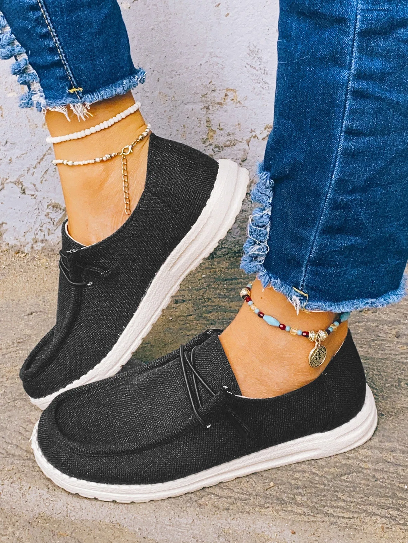Casual Shoes with Lace Up Front