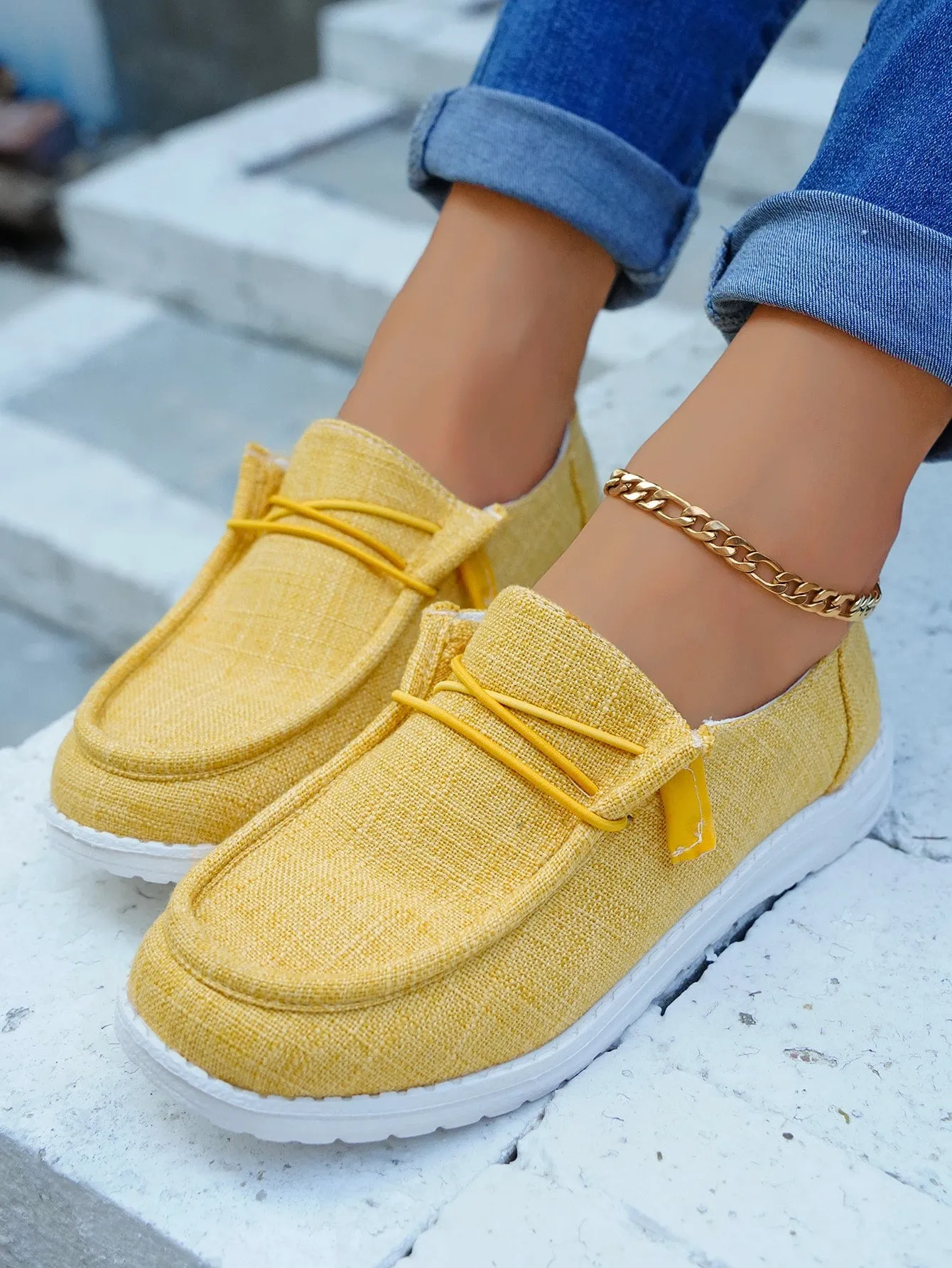 Casual Shoes with Lace Up Front