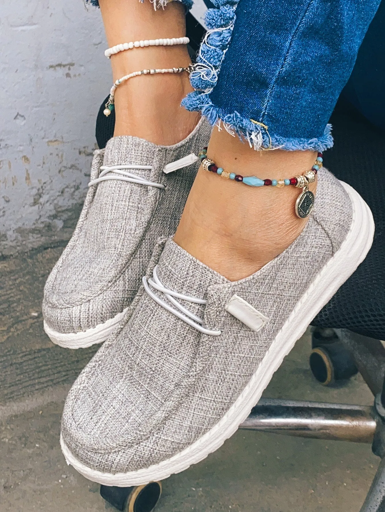 Casual Shoes with Lace Up Front