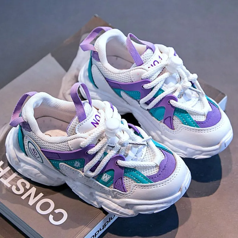 Children Sneakers Colorful Breathable Mesh Design Shoes