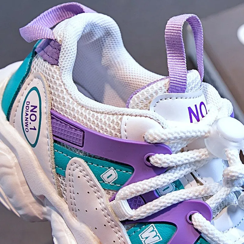 Children Sneakers Colorful Breathable Mesh Design Shoes
