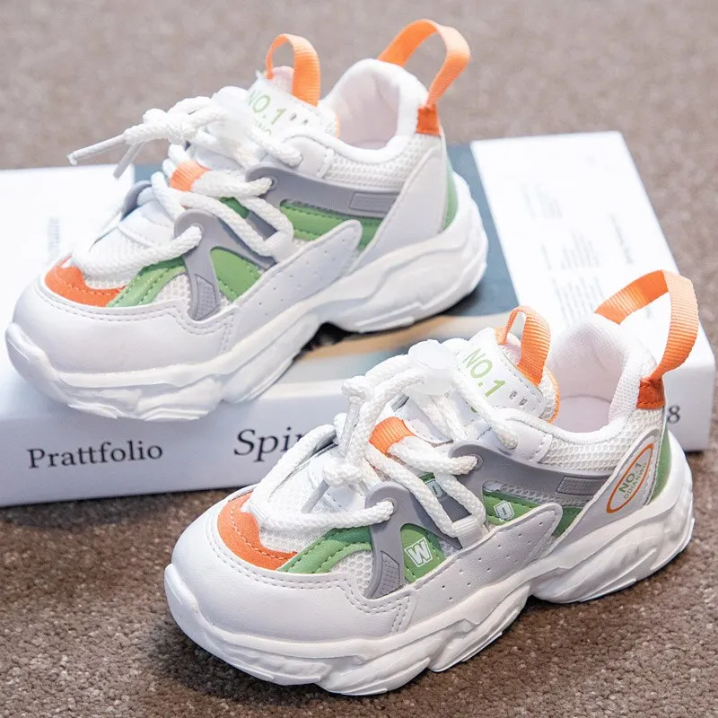 Children Sneakers Colorful Breathable Mesh Design Shoes