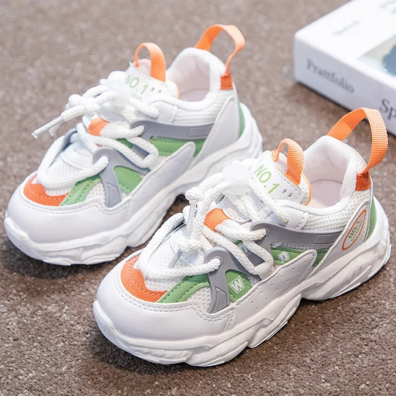 Children Sneakers Colorful Breathable Mesh Design Shoes