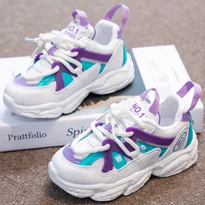 Children Sneakers Colorful Breathable Mesh Design Shoes