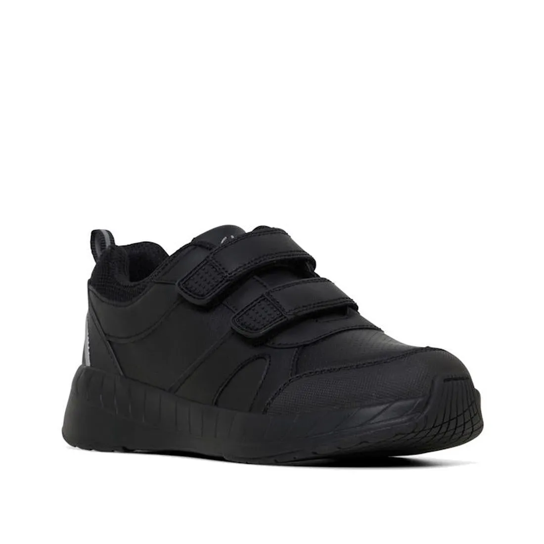 Clarks Kids Hustle Black School Trainer