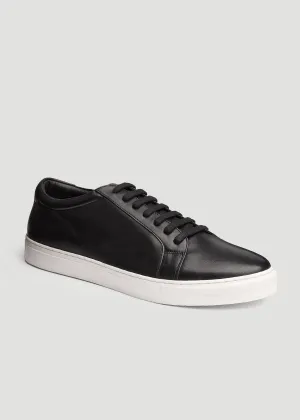 Cupsole Tennis Sneakers for Tall Men in Black