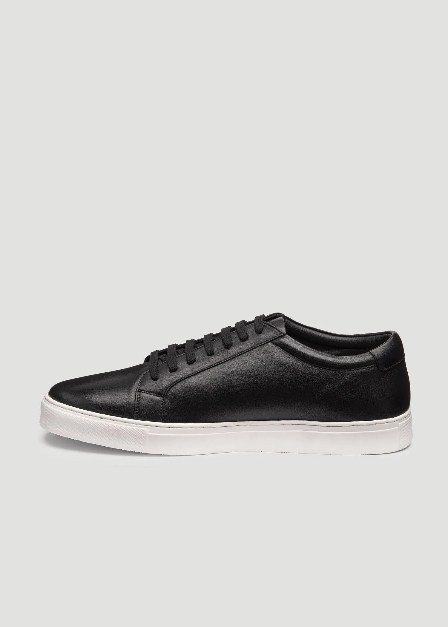 Cupsole Tennis Sneakers for Tall Men in Black