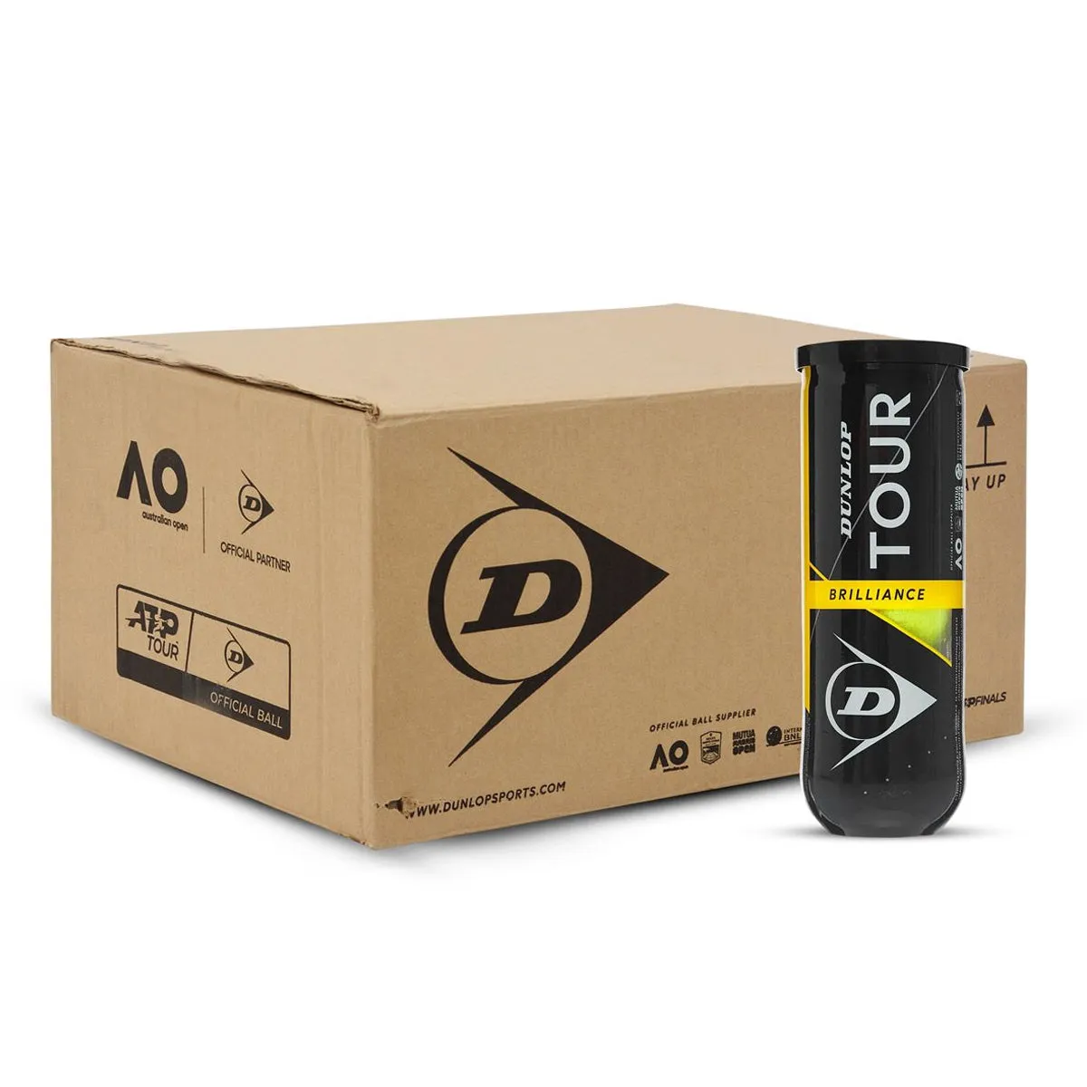 Dunlop Tour Brilliance Tennis Balls Carton (24 Cans)