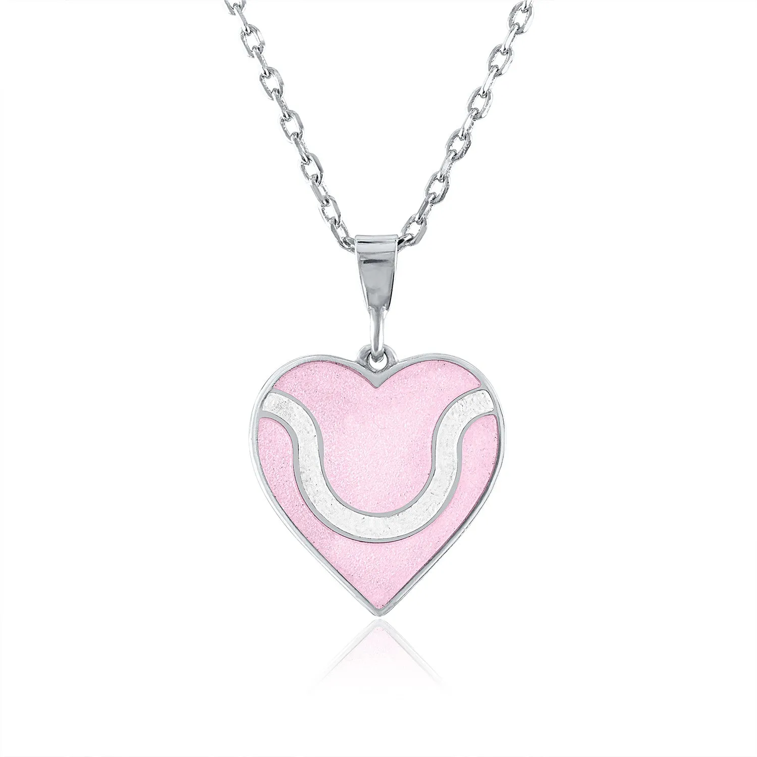 Enameled Heart Necklace or Pendant