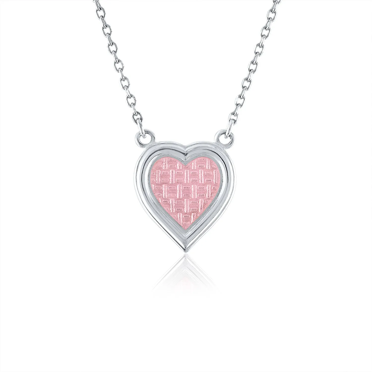 Enameled Heart Necklace or Pendant