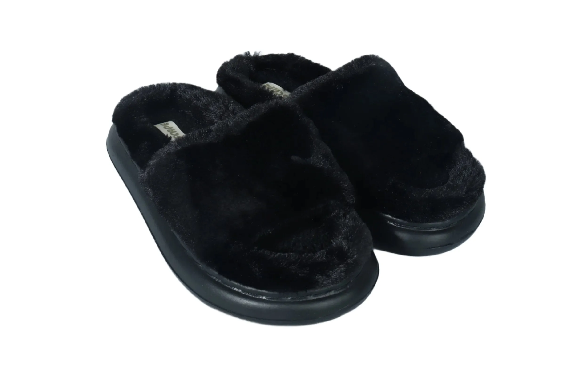 ESCAPE - Comfy one strap faux fur slipper