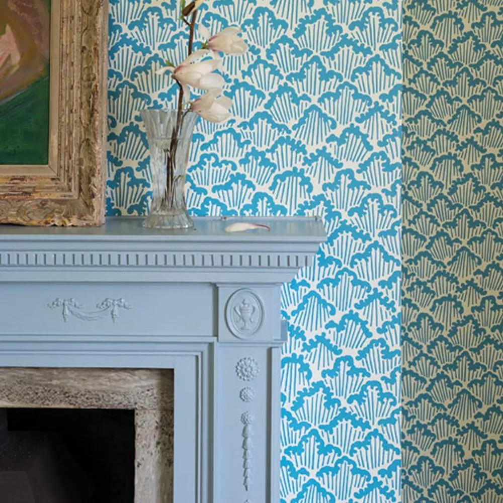 Farrow & Ball Wallpaper Aranami BP4604 Aqua