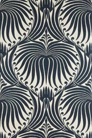 Farrow & Ball Wallpaper Lotus BP2019 Black/Taupe