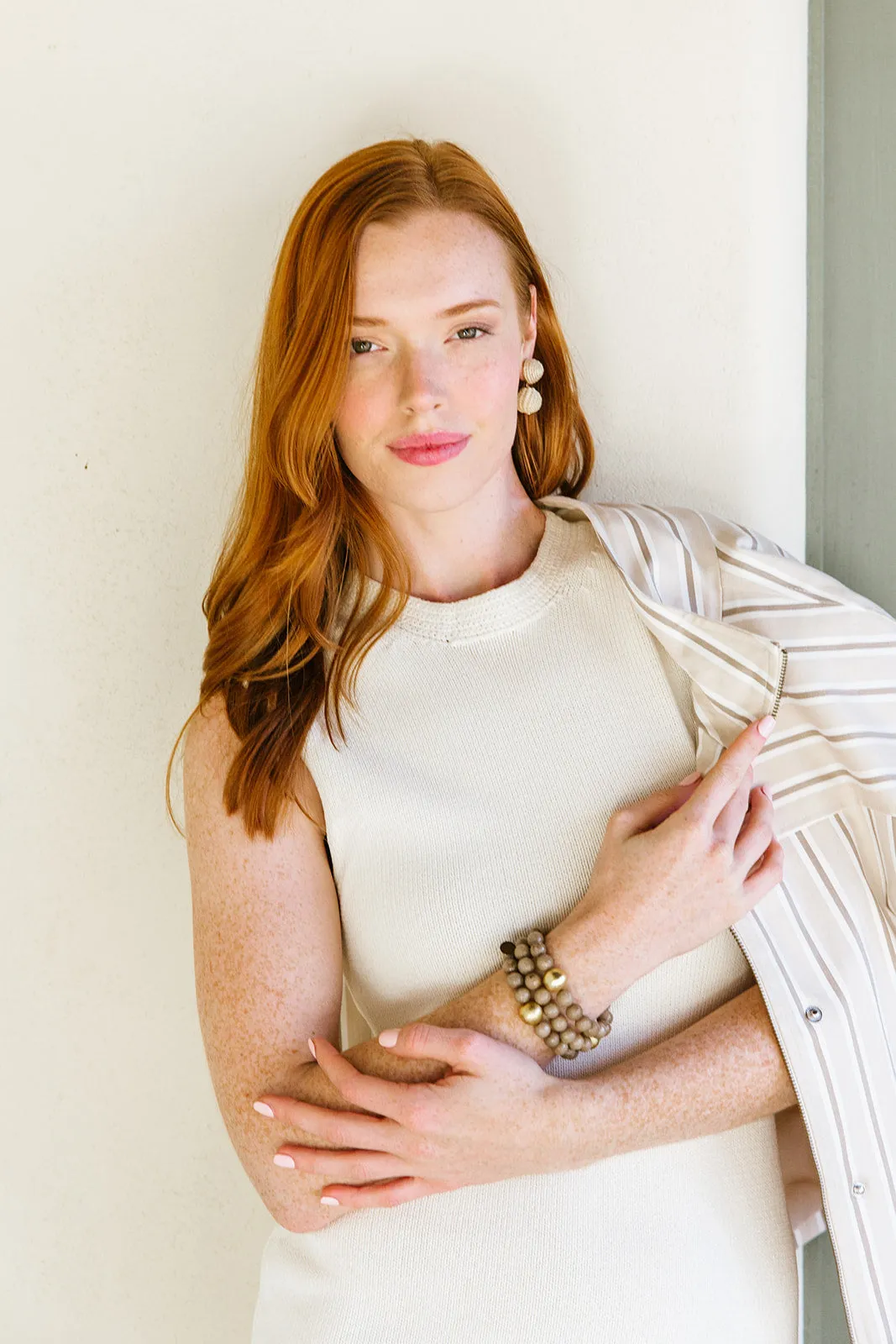 Grace Mini Rattan Ball Earrings - Clip On