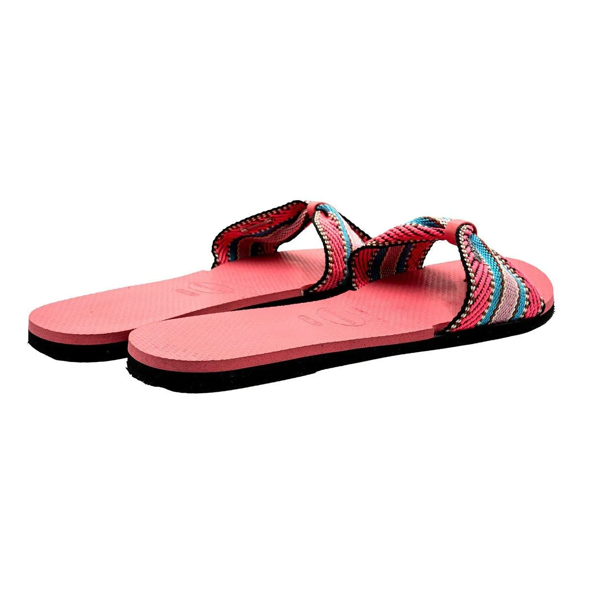 Havaianas Slide Sandals Sliders Fabric Pink Colour For Women