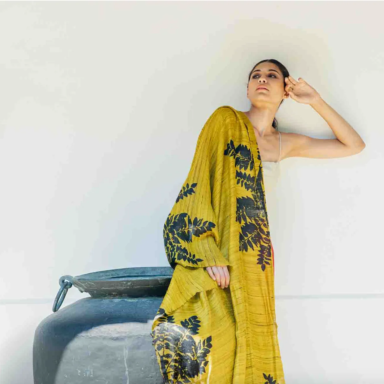 India, Aeshaane,  ‘The Nivar’ Tussar Peace Silk Scarf