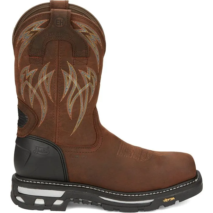 JUSTIN MENS FRONTLINE HIGHVIZ COMPOSITE TOE WORKBOOTS STYLE CR2152