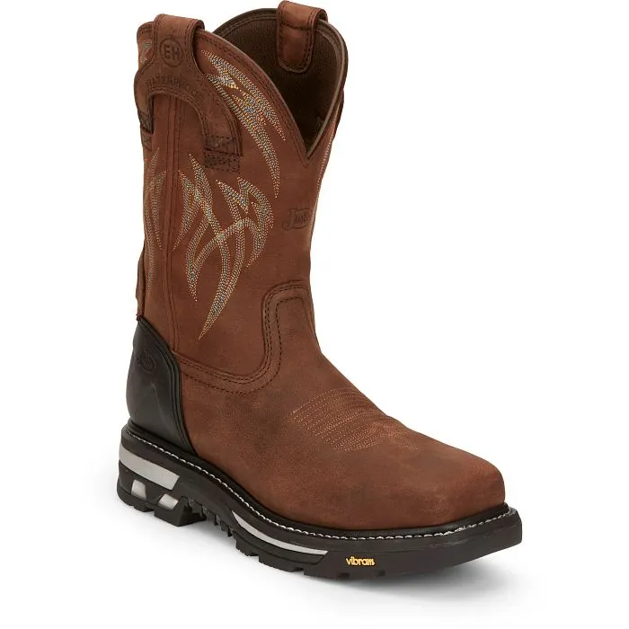 JUSTIN MENS FRONTLINE HIGHVIZ COMPOSITE TOE WORKBOOTS STYLE CR2152