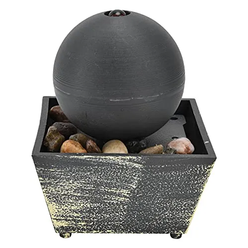 LED Tabletop Fountain, Stylish Lightweight Plastic 3V USB Desktop Water Fountain for Bedroom for Office for Living Room