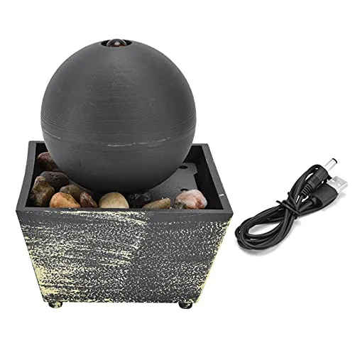 LED Tabletop Fountain, Stylish Lightweight Plastic 3V USB Desktop Water Fountain for Bedroom for Office for Living Room