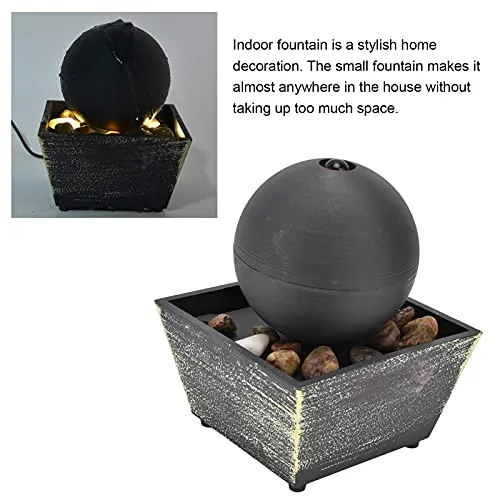 LED Tabletop Fountain, Stylish Lightweight Plastic 3V USB Desktop Water Fountain for Bedroom for Office for Living Room