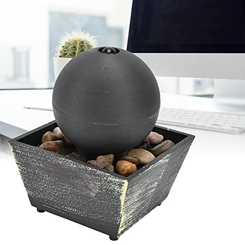 LED Tabletop Fountain, Stylish Lightweight Plastic 3V USB Desktop Water Fountain for Bedroom for Office for Living Room