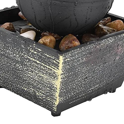 LED Tabletop Fountain, Stylish Lightweight Plastic 3V USB Desktop Water Fountain for Bedroom for Office for Living Room