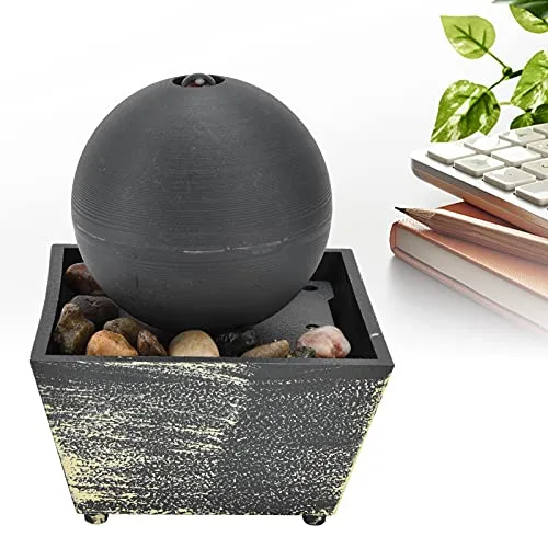 LED Tabletop Fountain, Stylish Lightweight Plastic 3V USB Desktop Water Fountain for Bedroom for Office for Living Room