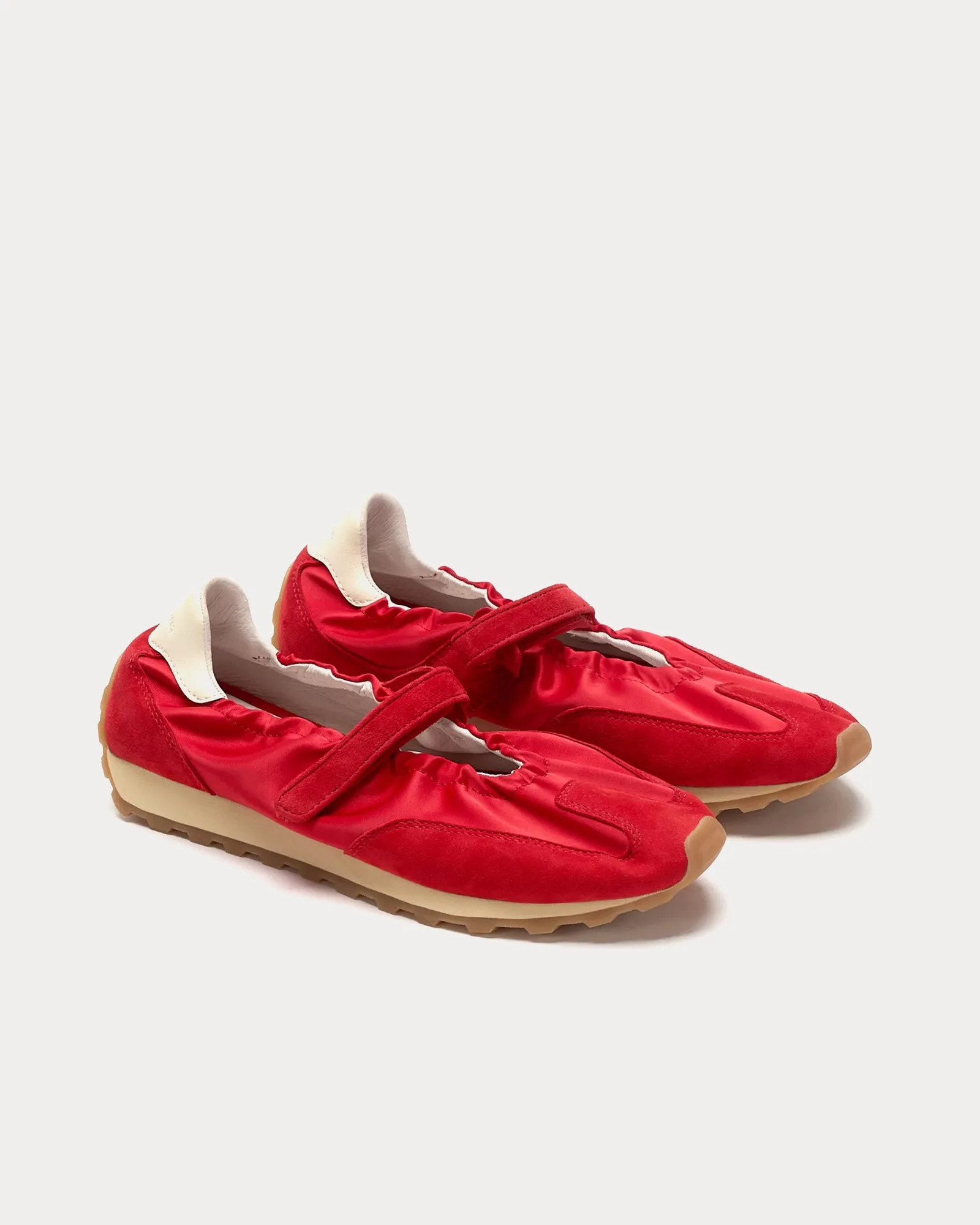 Mary Jane Runner Chinese Red / Antique White Slip On Sneakers