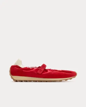 Mary Jane Runner Chinese Red / Antique White Slip On Sneakers