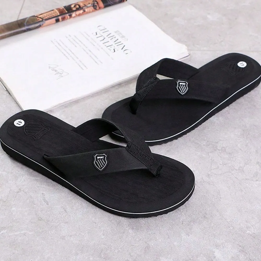 Men Summer Flip Flops Beach Sandals Anti-Slip Casual Flat Shoes High Quality Slippers Home Slippers For Men