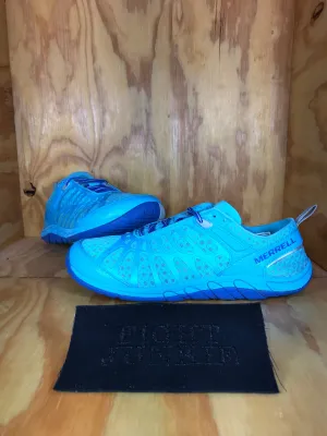 MERRELL BAREFOOT CRUSH GLOVE Womens Size 9.5 Water Resistant Aqua Blue Shoes Sneakers