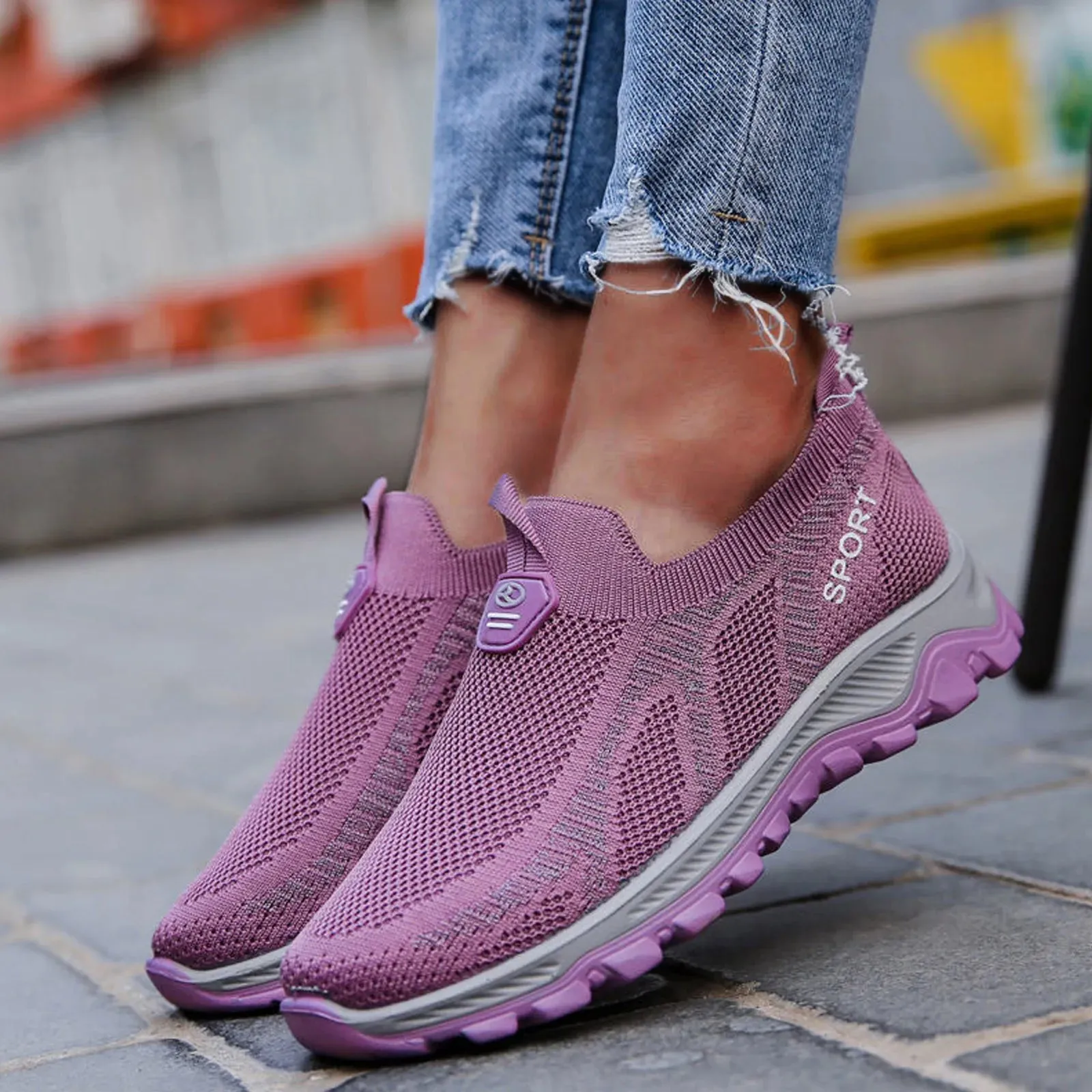 Mesh Running Sneaker For Women Athletic Tennis Trainer Breathable Sneakers Sport Walking Shoes Footwear