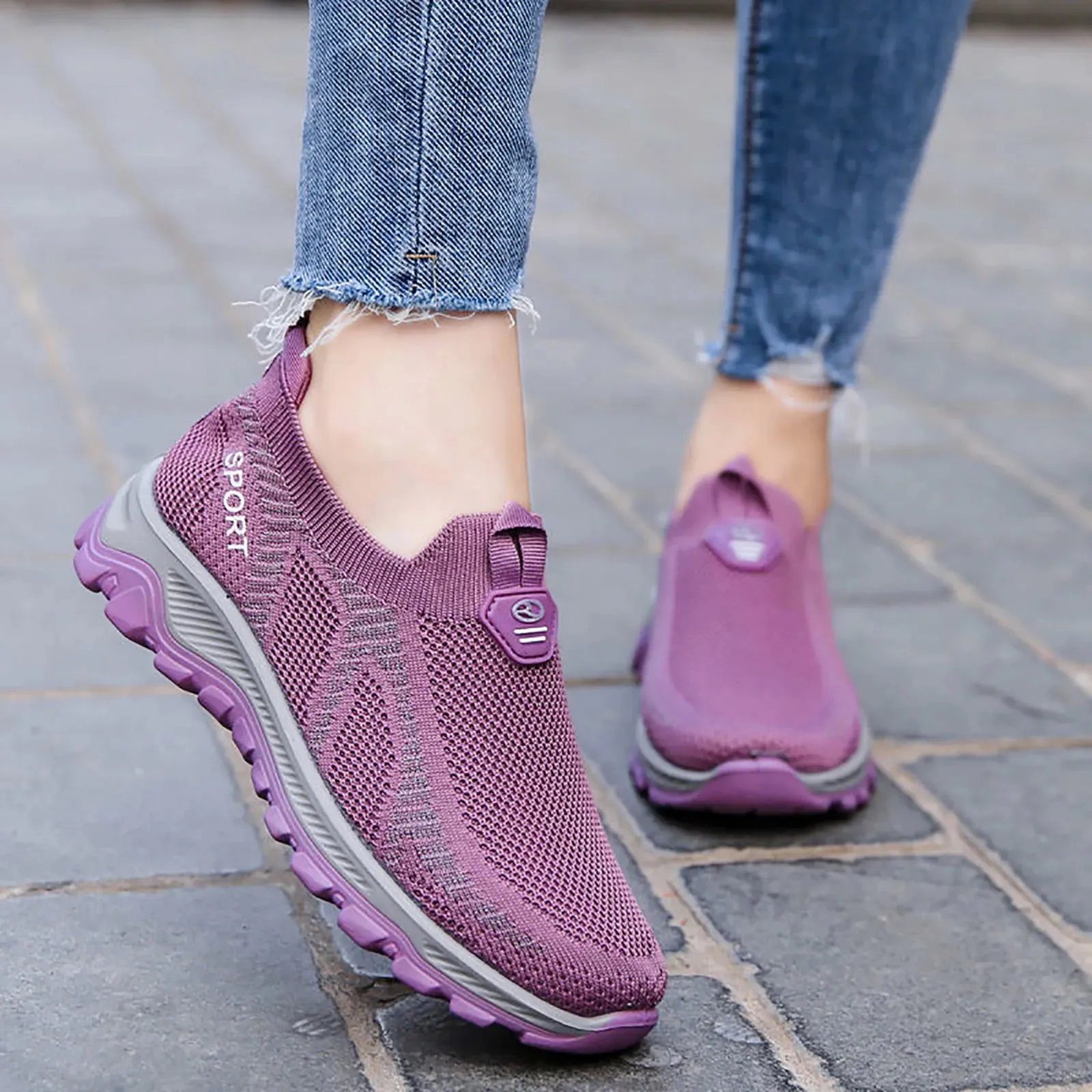 Mesh Running Sneaker For Women Athletic Tennis Trainer Breathable Sneakers Sport Walking Shoes Footwear