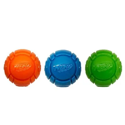 New - NERF 18" Blaster with 2.5" TPR Sonic Ball Dog Toy - 3pk