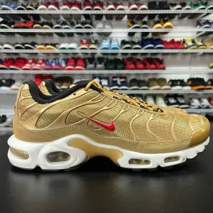 Nike Air Max Plus TN 1 Tuned Air Metallic Gold/Red 903827-700 Men's Size 10