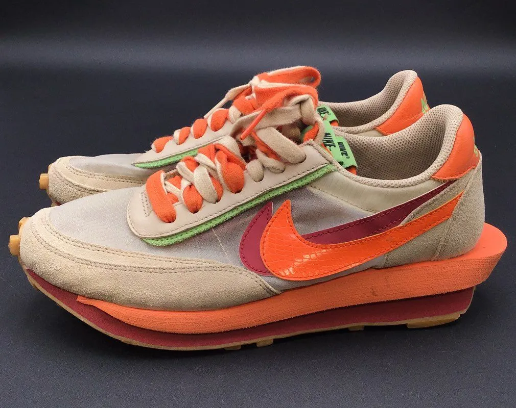 Nike Men's Sacai x Clot DH1347-100 Multicolor Low-Top Athletic Shoes - Size 7.5