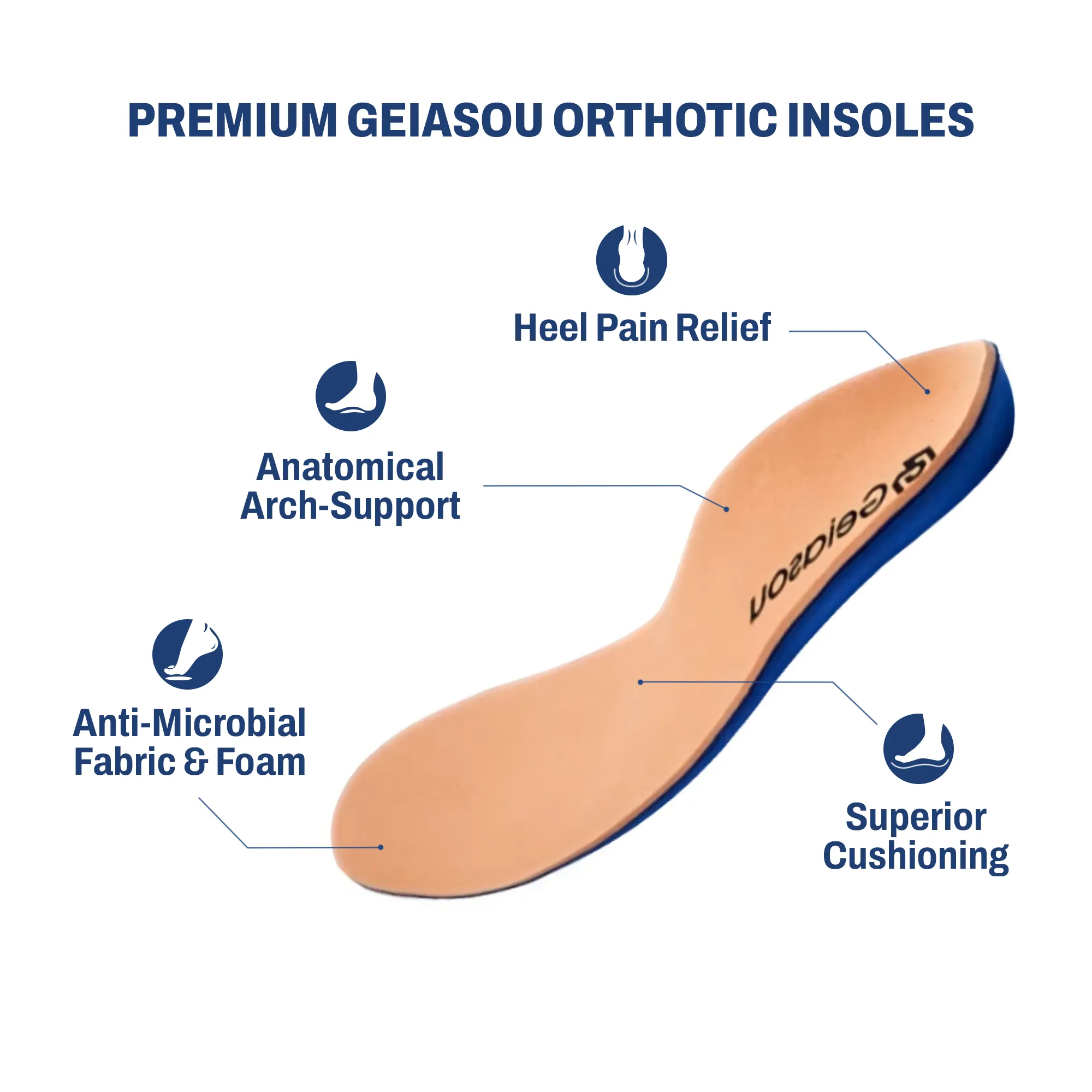OCW Orthopedic Men Shoes Comfy Breathable Anti-slip Soles Super Soft