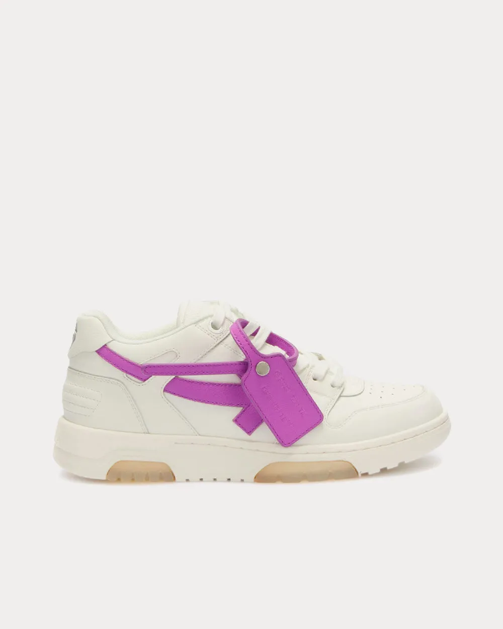 Out Of Office "Ooo" Arrow White / Fuchsia Low Top Sneakers