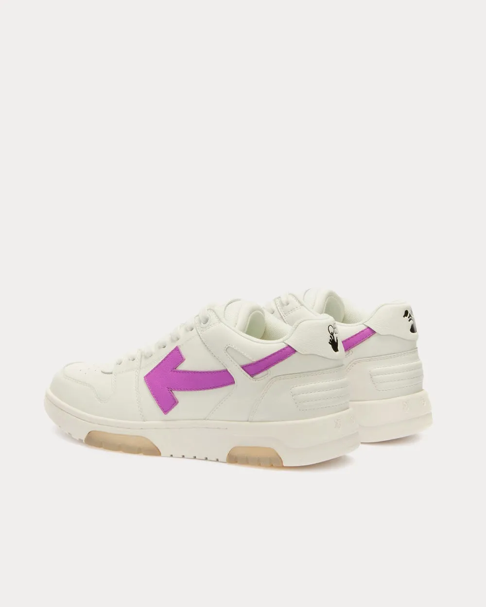Out Of Office "Ooo" Arrow White / Fuchsia Low Top Sneakers