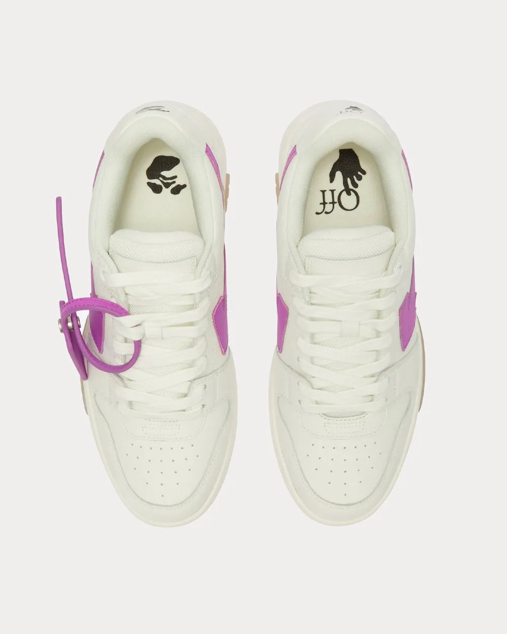Out Of Office "Ooo" Arrow White / Fuchsia Low Top Sneakers