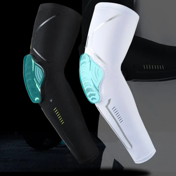 Outdoor Sports Honeycomb Anti-collision Compression Arm Guard, Color: XL (White)