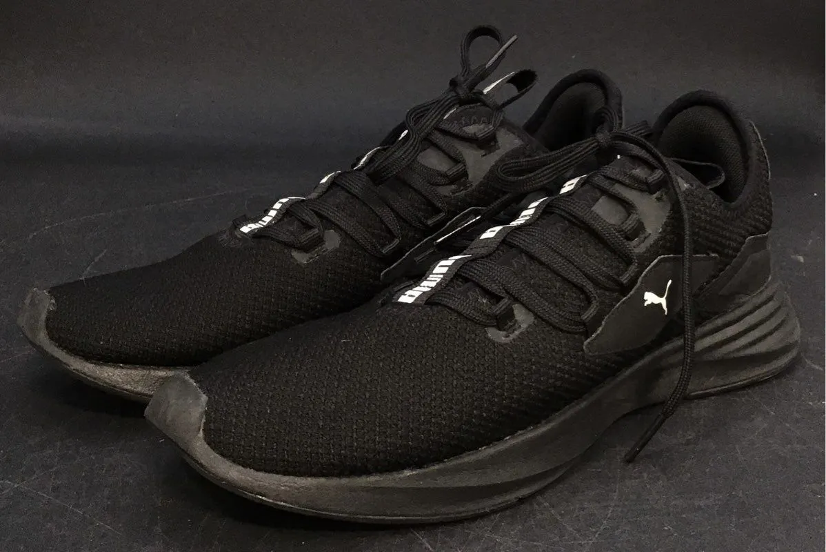 PUMA Men's Tropus 193159-01 Black Athletic Shoes - Size 7.5