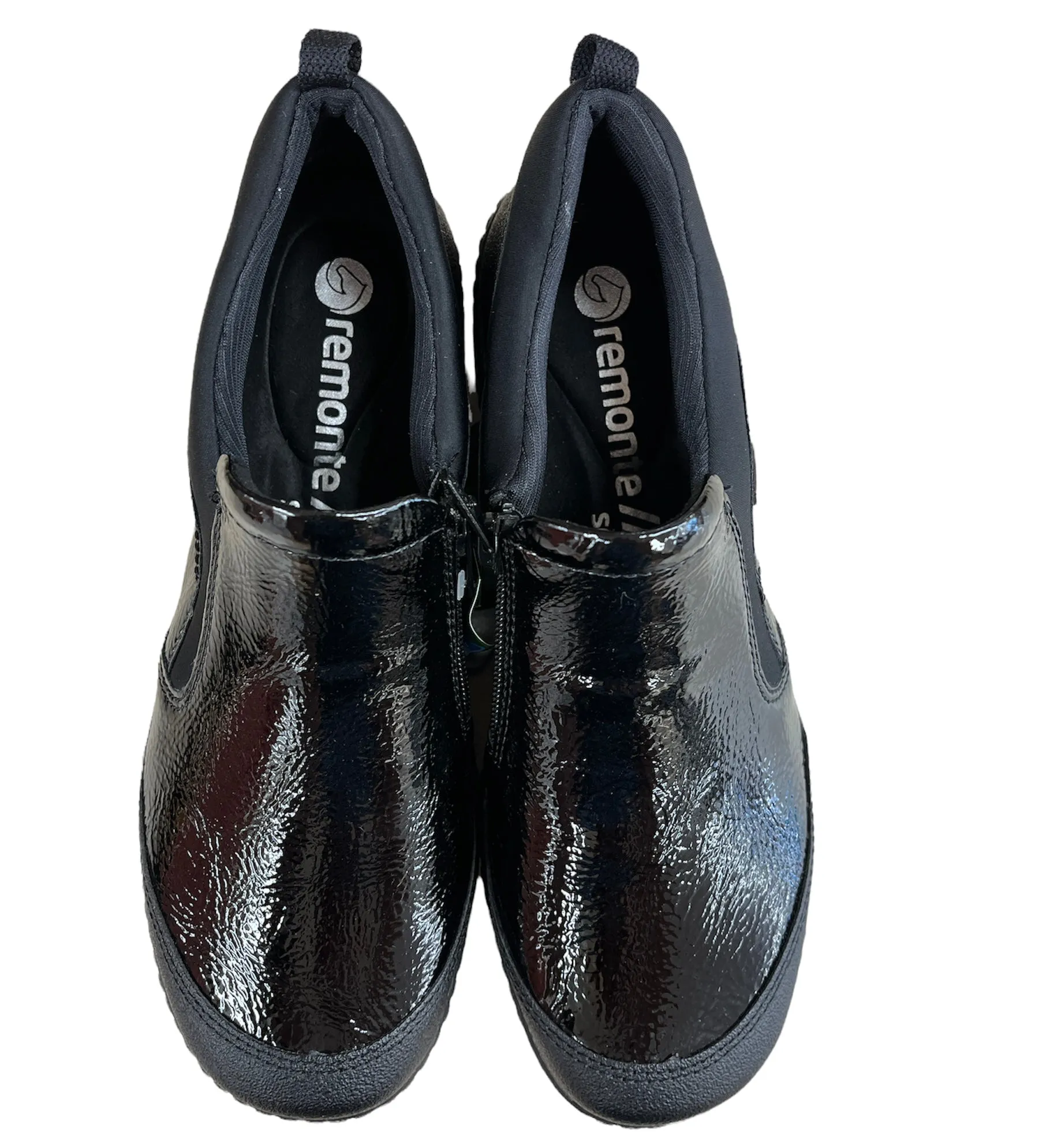 R1429-02 Black Short 2 Zip Rainboot RTex