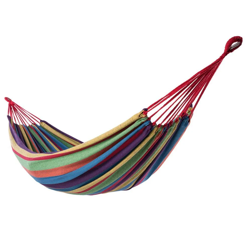 Rainbow Striped Cotton Fabric Brazilian Wide Hammock - Littlestar-cn