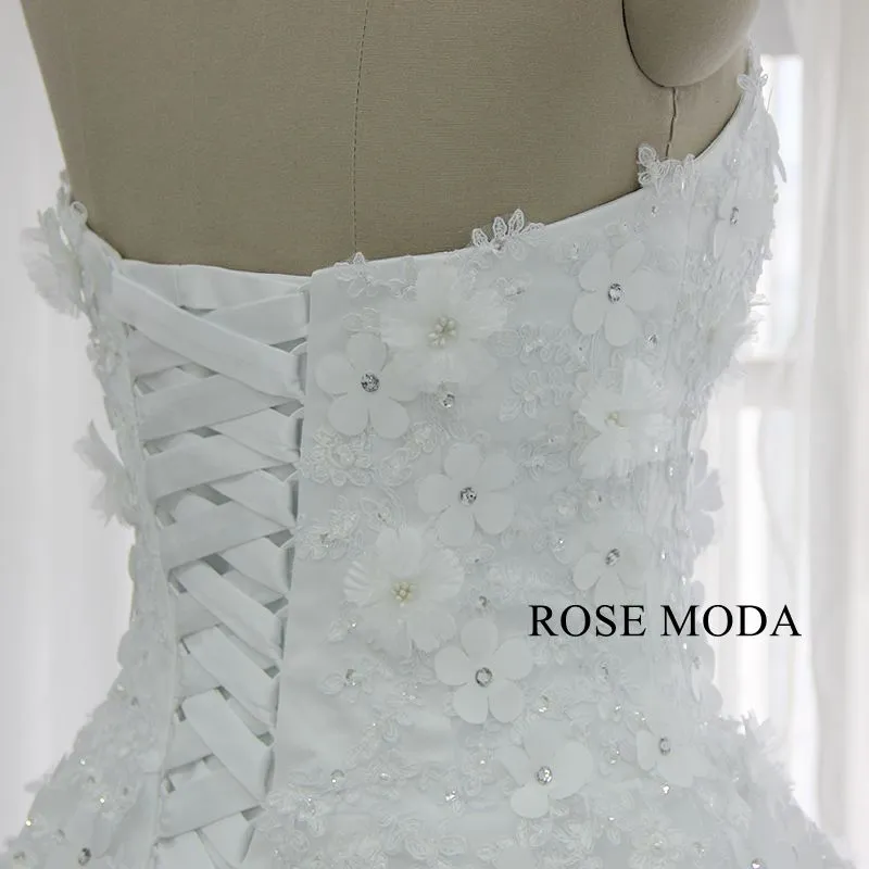 Rosemoda 3d Floral Lace Ball Gown Wedding Dress