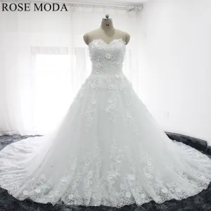 Rosemoda 3d Floral Lace Ball Gown Wedding Dress