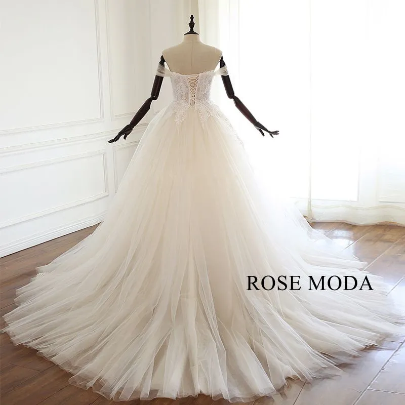 Rosemoda Illusion Lace Ball Gown Wedding Dress