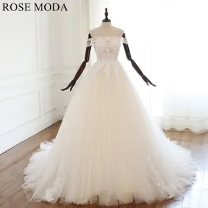 Rosemoda Illusion Lace Ball Gown Wedding Dress